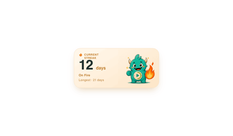 Streak widget